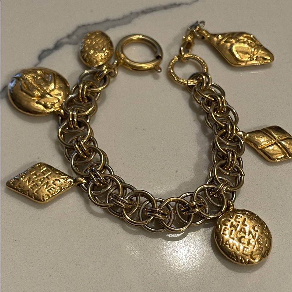 Inspired high end chunky charm bracelet 90s